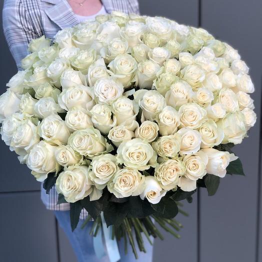 Букет из 101 белой розы Вечная классика
