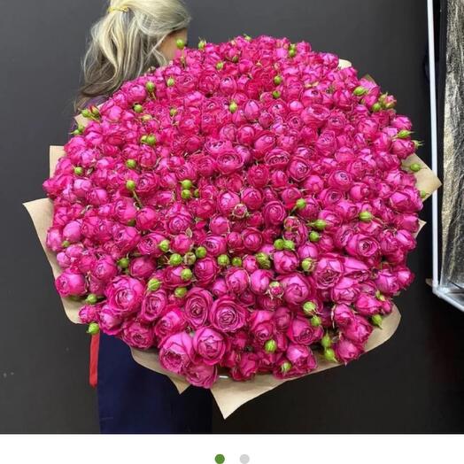 Bouquet  Of 101 pink Peony Roses