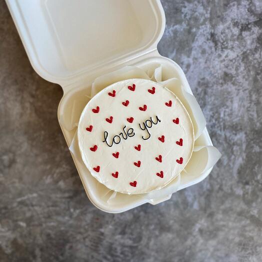 Бенто-торт 🎂 «love you»вишня /шоколад