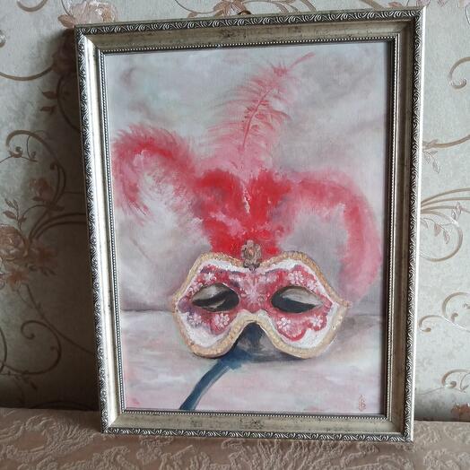 "Венецианская маска" 30х40, холст на картоне, масло
