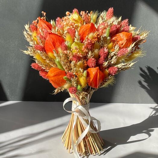 Солнечный букет из сухоцветов