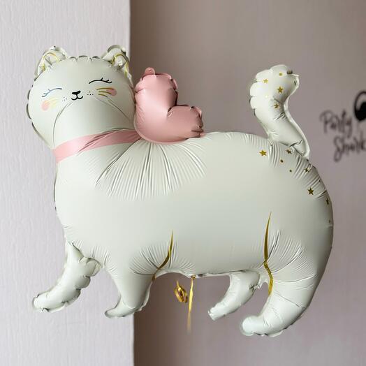Шар фигурка «Кошка с бантом»