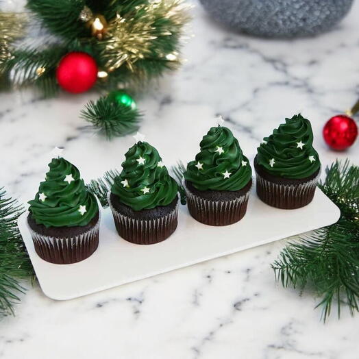 Christmas Tree Cupcakes