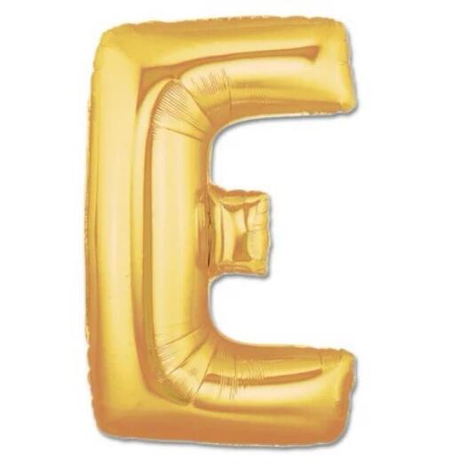 Letter E Golden Foil Balloon