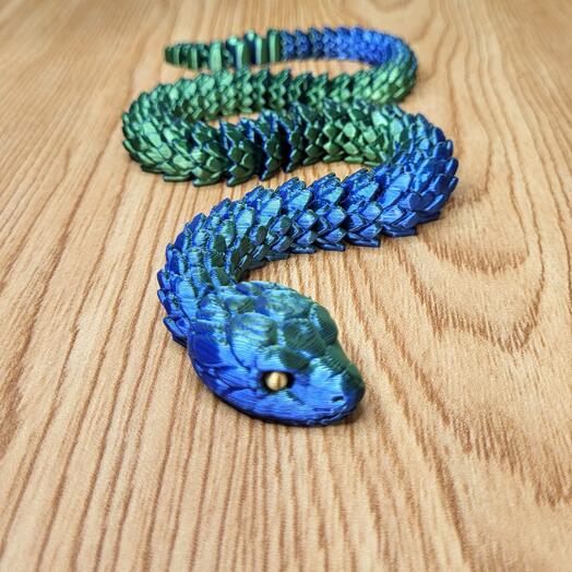 Подвижная змейка "Гэри" сине-зеленая