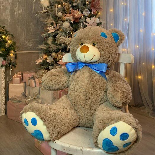 Bear 110 cm "Blue Gurdizia" coffee