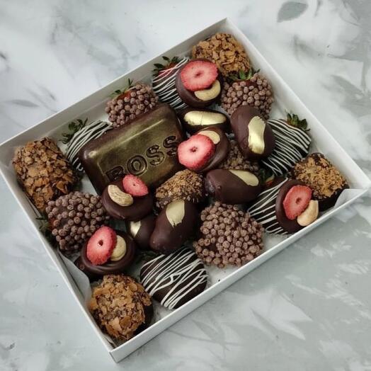 Fruta en chocolate