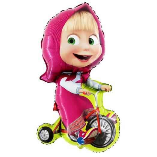 Bola de Masha en una Bicicleta con helio