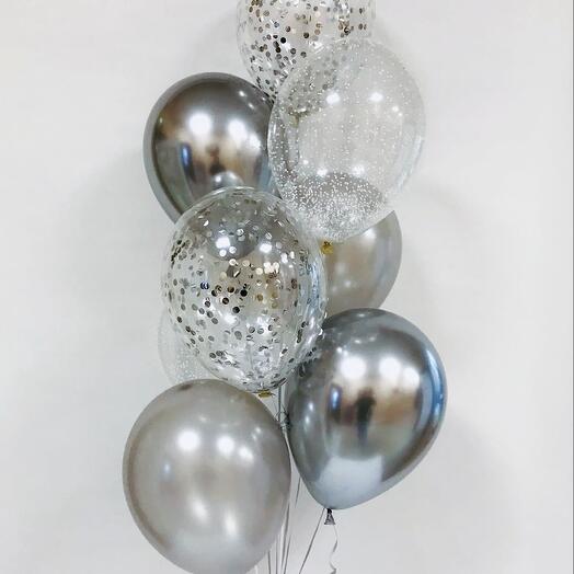 Фонтан "Silver", 7 шаров