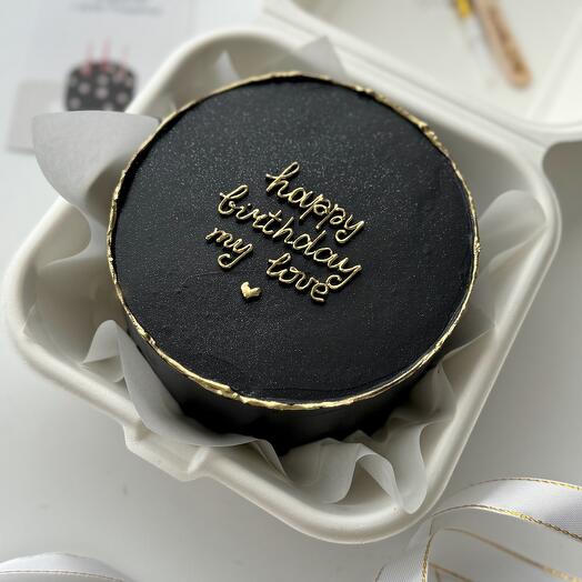 Бенто торт черный/золото