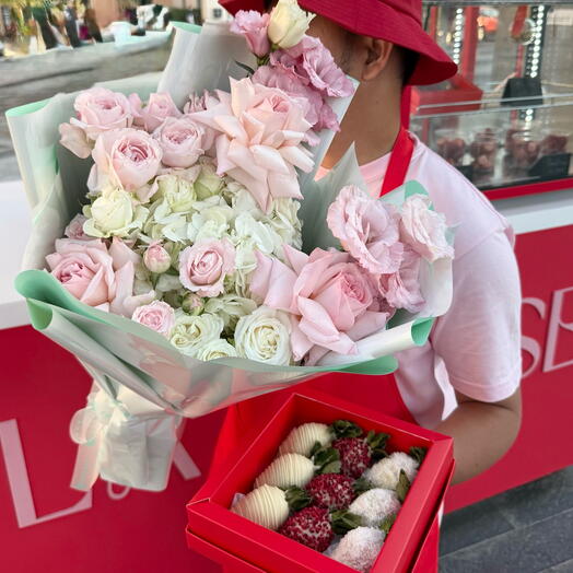 Bouquet and small box