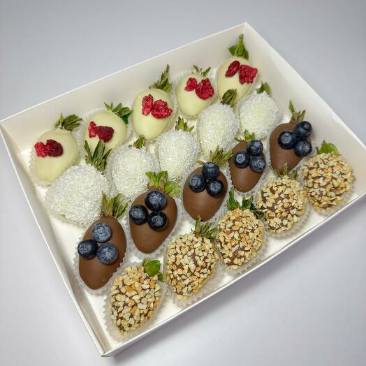Fresas cubiertas de chocolate 20 piezas