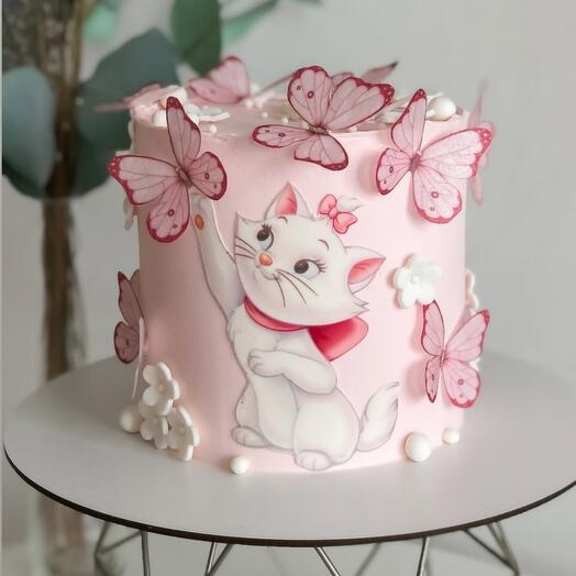 Торт для девочки с кошечкой
