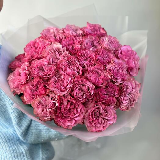 Монобукет из пионовидной розы кантри блюз