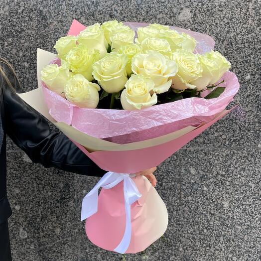 White Roses 21 pcs. Ecuador