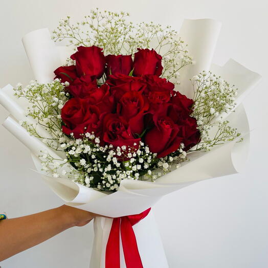 Love you - 21 red roses bouquet
