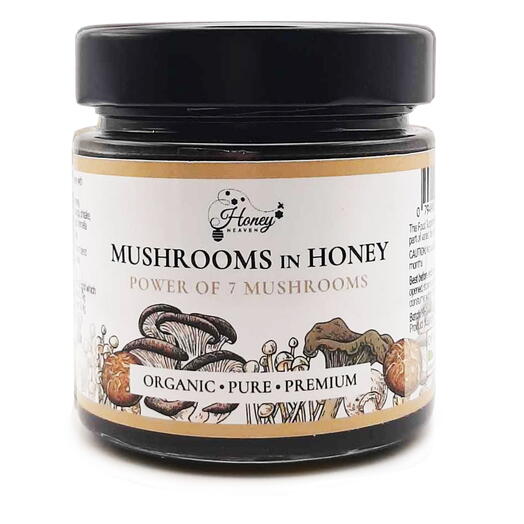 Organic Mushrooms in Honey