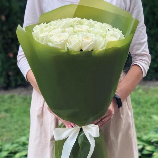 Bouquet of 35 White Roses
