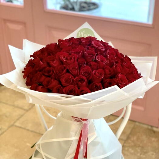 101 Wow red rose bouquet
