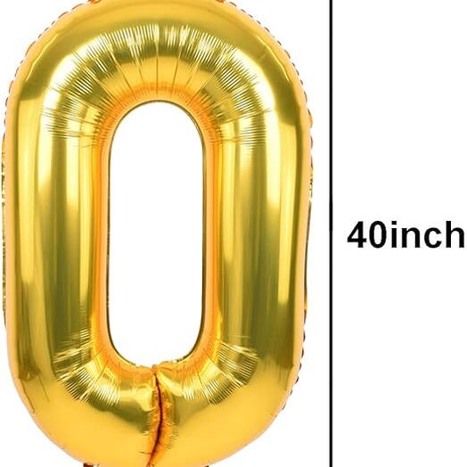 Gold Large Numbers Balloon 0-9 Birthday Party Decorations