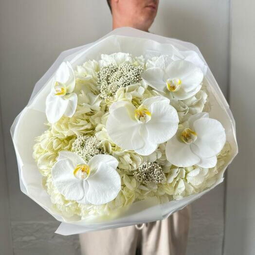 Elegant White Symphony Bouquet - 2040