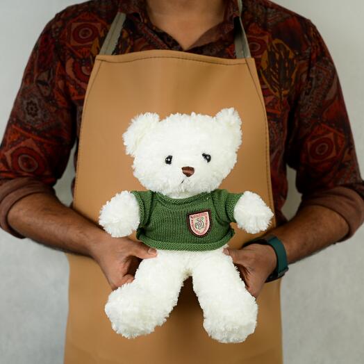 30cm - Green Sweater Teddy Bear Doll