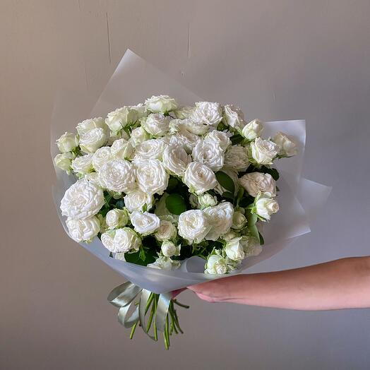 White Peony Spray Roses