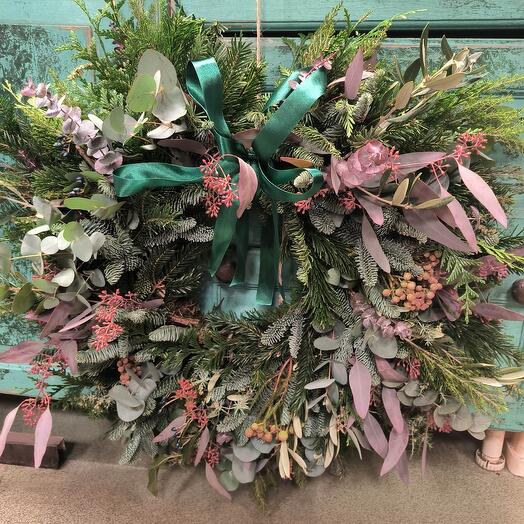 Festive eucalyptus wreath