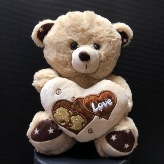 Мягкая игрушка "Мишка с подушкой сепдце Love"