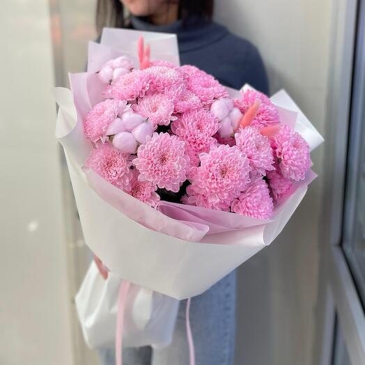 Букет из стойких хризантем «Звездный»