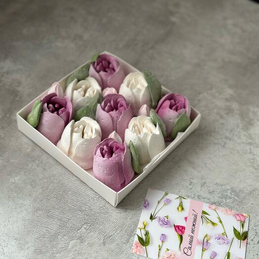 Тюльпаны из зефира