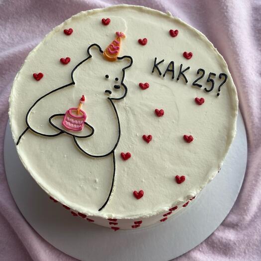 Торт 1 кг «Как 25?»