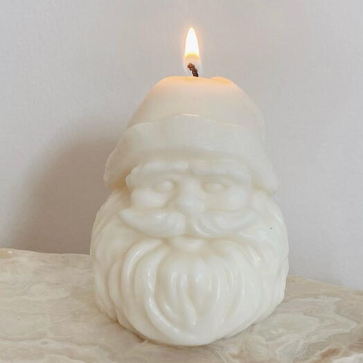 Santa Head Scented Candle - Christmas Candle