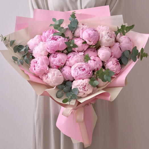 25 Pink Peonies