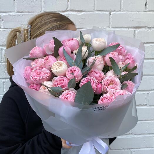 Mezcla de rosas peonías