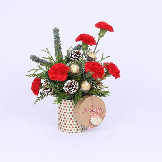 Joy Christmas Flower Box