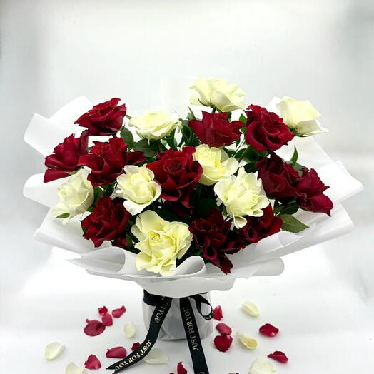 Beauty of Red n White Roses