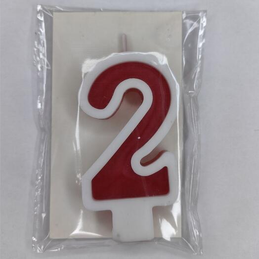 Цифра 2 красная