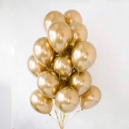 15 gold chrome balls on cargo
