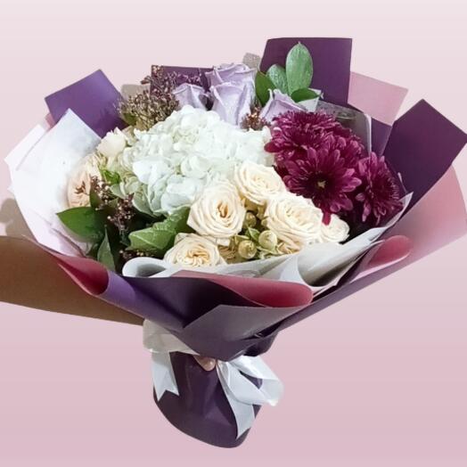 White N Purple Bouquet