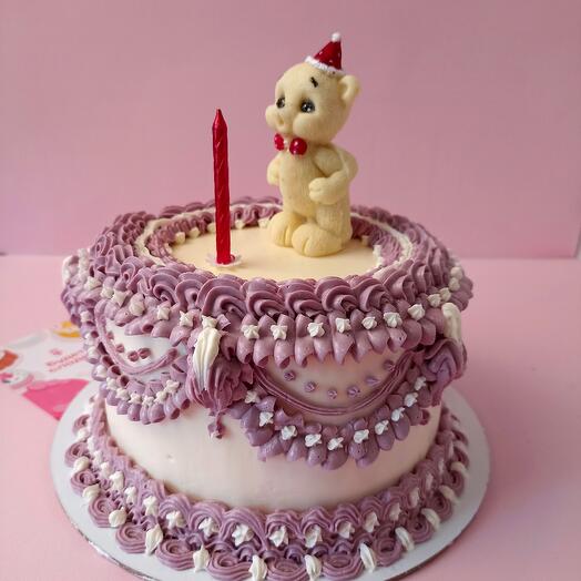 Торт в стиле "Ламбет". Винтажный торт. С днём рождения