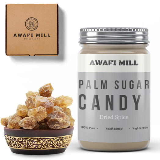 AWAFI MILL Palm Sugar Crystals | Panam Kalkandam - Bottle of 100 Gram