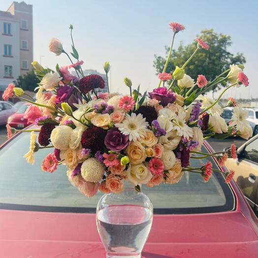 Beautiful Flowers in an Glass vase