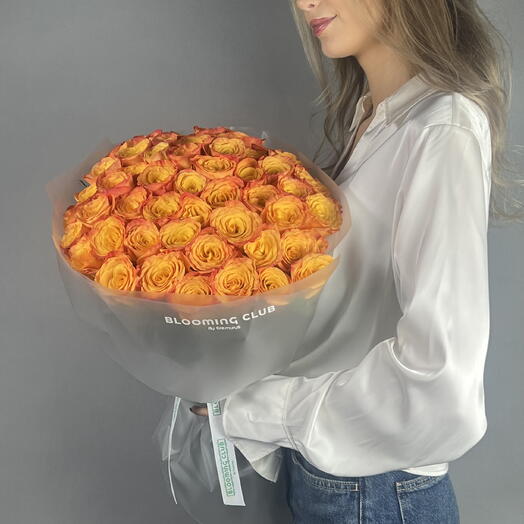 51 Orange Roses Bouquet