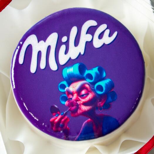 Бенто, смешной торт для подруги к 8 марта "Милфа" + подарок от Vivienne Sabo — румяна MACARON