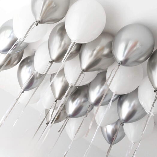Воздушные шары гелий под потолок 25 штук. Helium balloons under ceiling 25 pcs