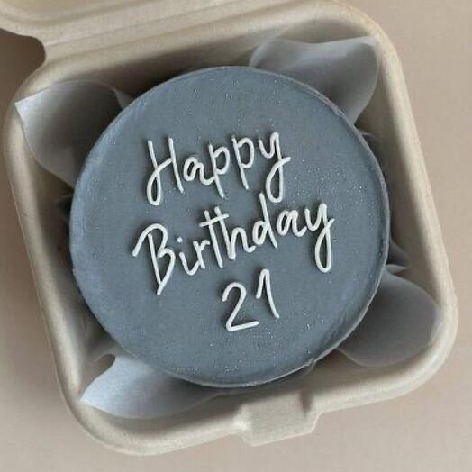 Мини бенто голубого цвета "Happy Birthday "