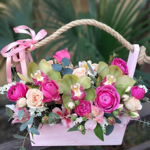 Flowers in a designer box