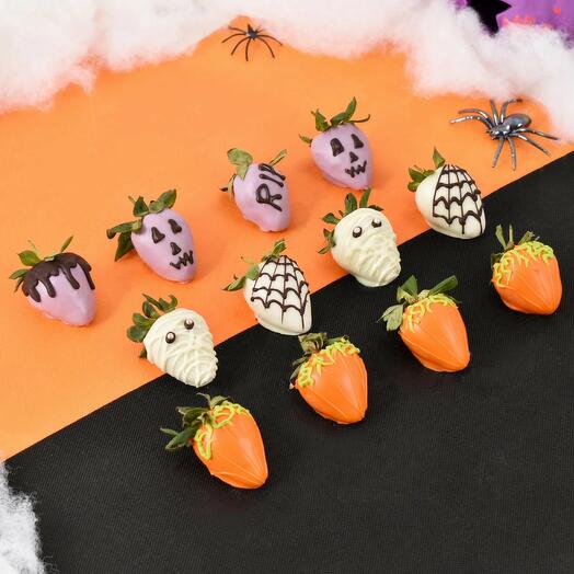 Three Color Halloween Strawberries