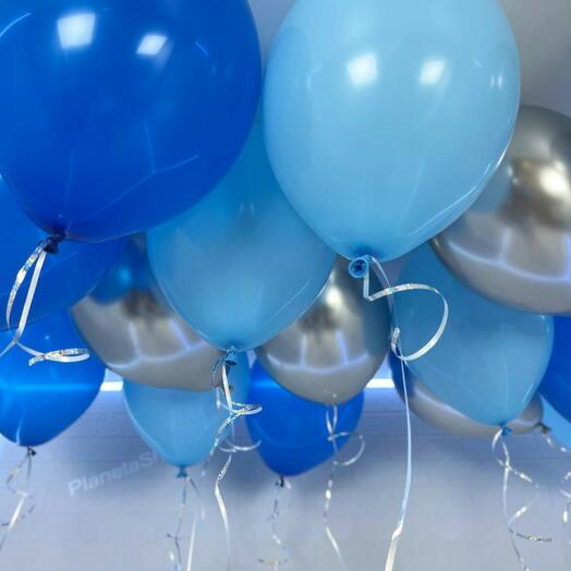 Colores de globos azul plata